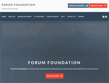 Tablet Screenshot of forum-foundation.org